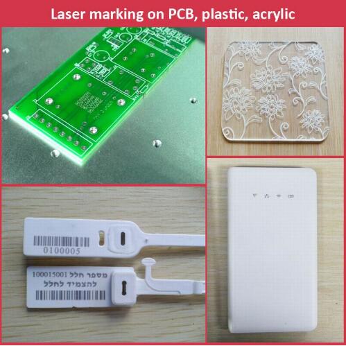 20W portable fiber laser marking machine for plastic PVC data matrix and barcode